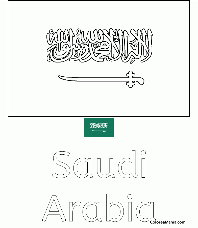 Colorear Reino de Arabia Saudita