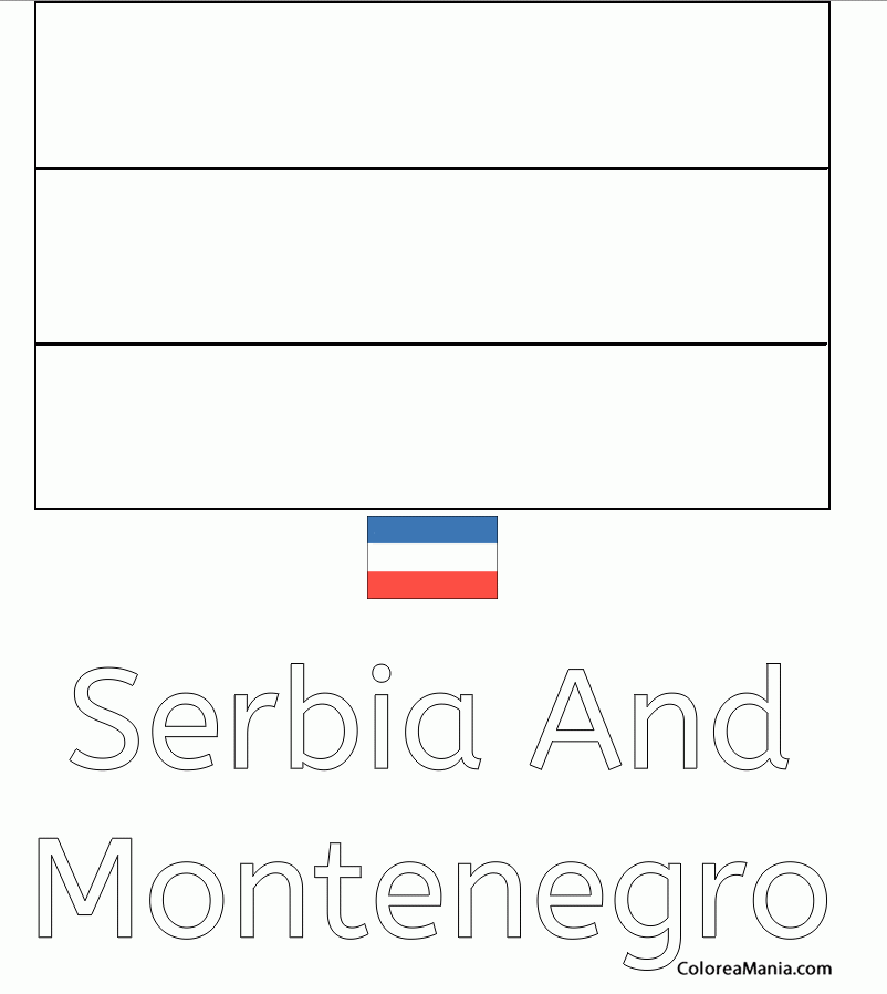 Colorear Serbia y Montenegro
