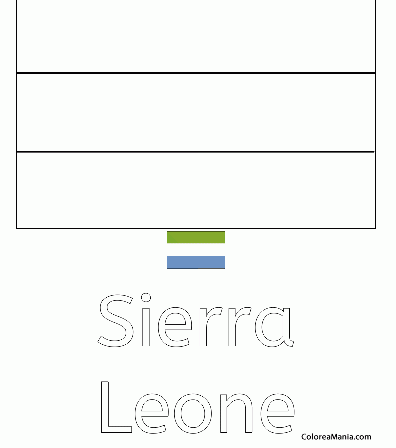 Colorear Sierra Leona. Sierra Leone