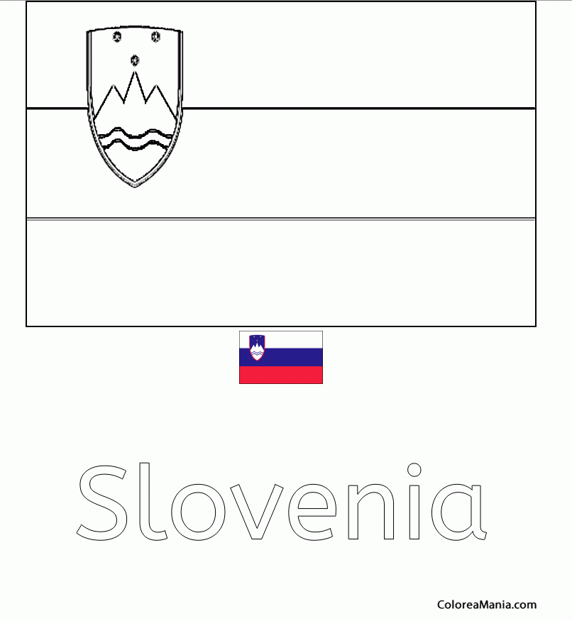 Colorear Slovenia. Eslovenia