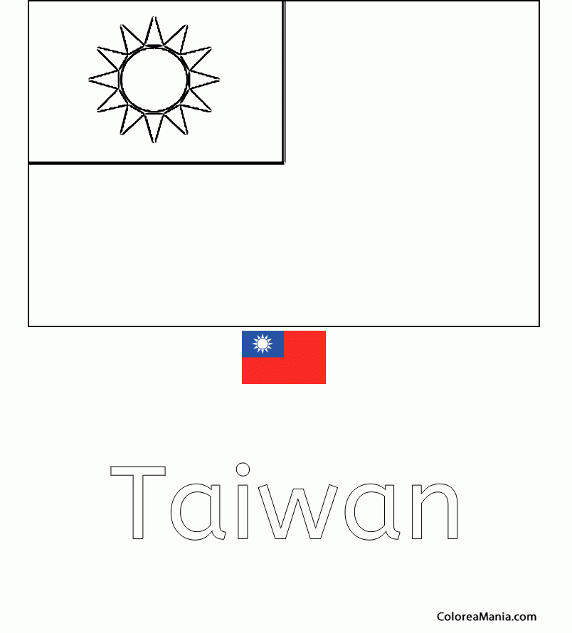 Colorear Taiwan (Republic of China)
