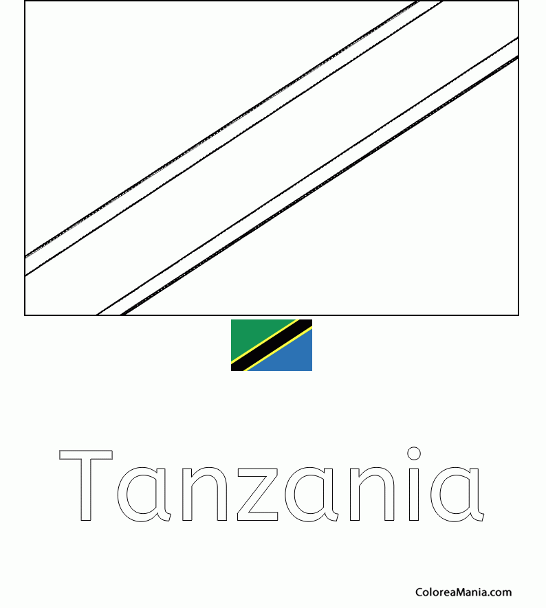 Colorear Rpublique-Unie de Tanzanie