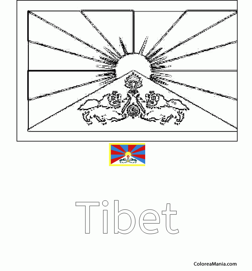 Colorear Tibet
