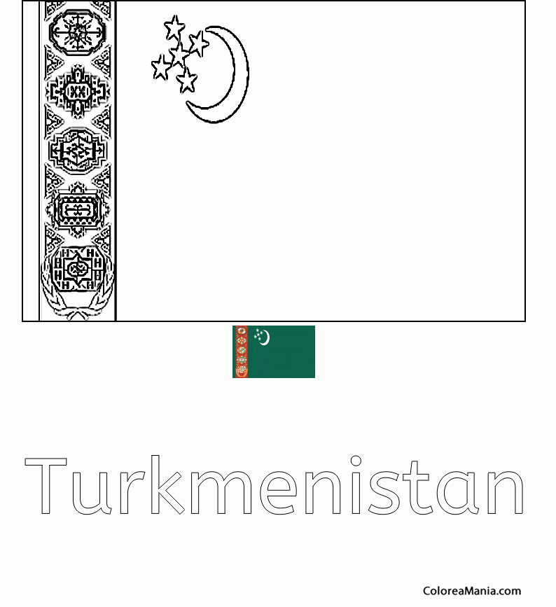 Colorear Turkmnistan 2