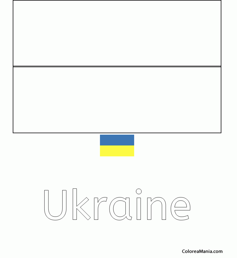 Colorear Ucrania. Ukraine. Ukrayina