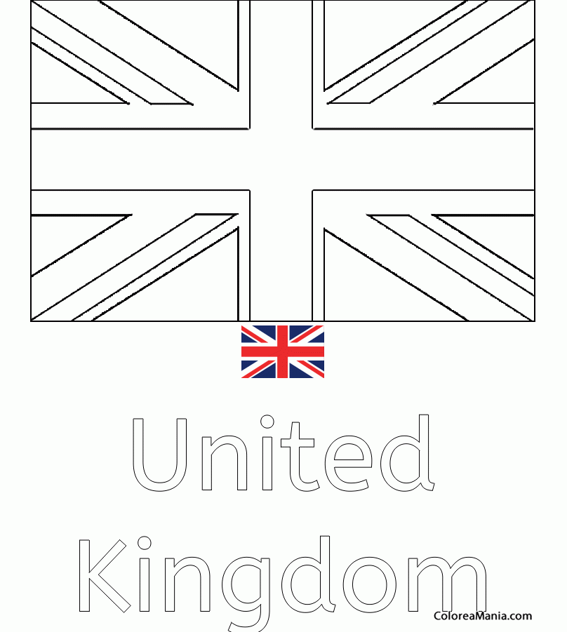 Colorear Reino Unido. United Kingdom