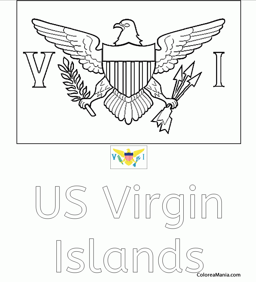 Colorear Islas Virgenes US