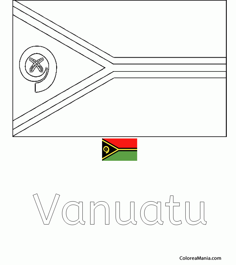 Colorear Repblica de Vanuatu