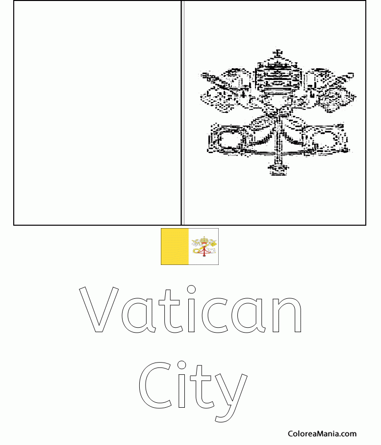 Colorear Ciudad del Vaticano 2