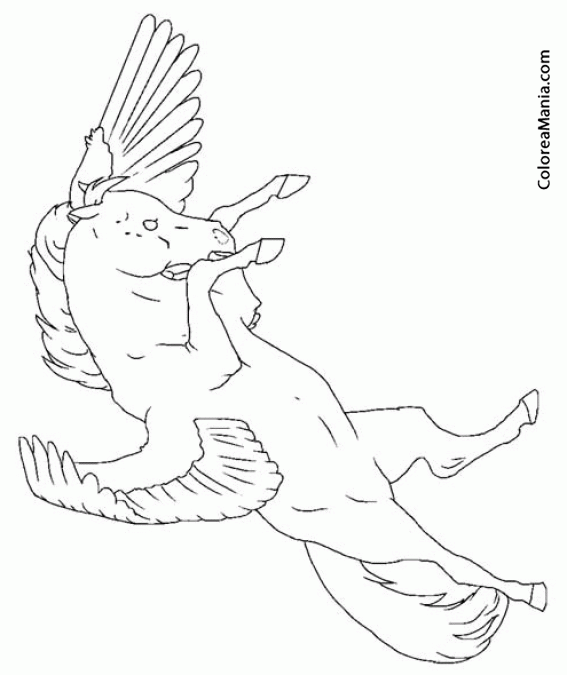 Colorear Pegaso. Pegasus. Pgase 4