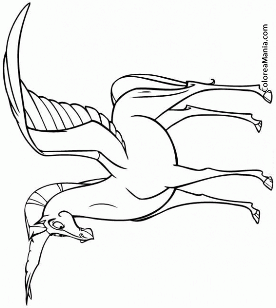 Colorear Pegaso 4 (Animales Fantásticos), dibujo para colorear gratis Colorear Pegaso 4 (Animales Fantásticos), dibujo para colorear gratis