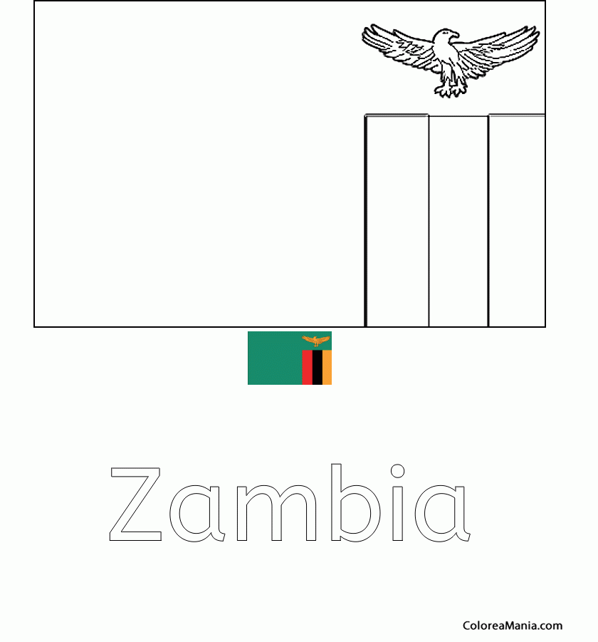 Colorear Zambia 2