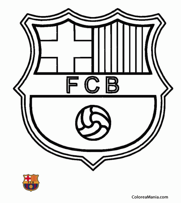 Colorear F. C. Barcelona. Bara