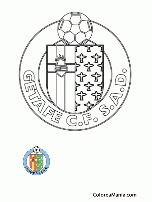 Colorear Getafe Club de Ftbol