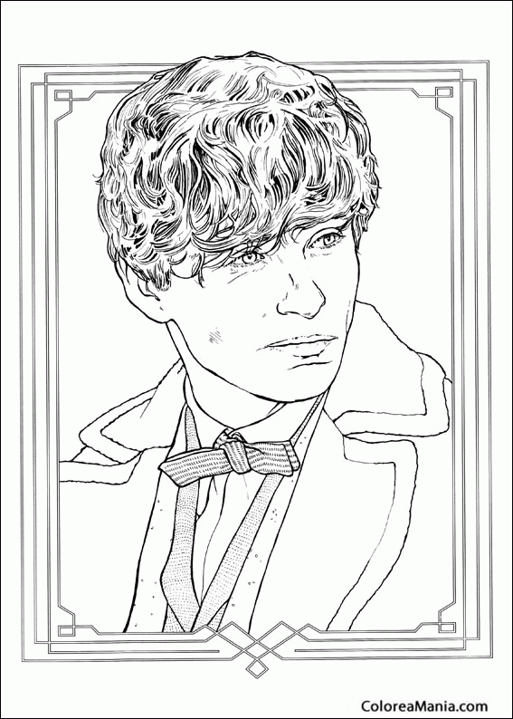 Colorear Newt Scamander 2