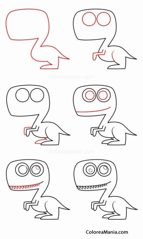 Colorear Dibujar un dinosaurio mareado (Cómo dibujar animales), dibujo para colorear gratis Colorear Dibujar un dinosaurio mareado (Cómo dibujar animales), dibujo para colorear gratis