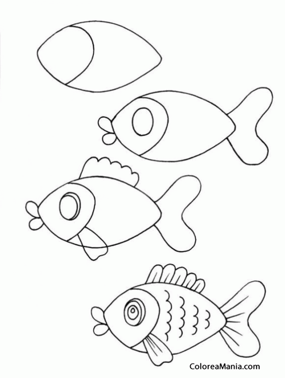 Colorear Pez de labios gruesos (Como dibujar animales marinos), dibujo para  colorear gratis