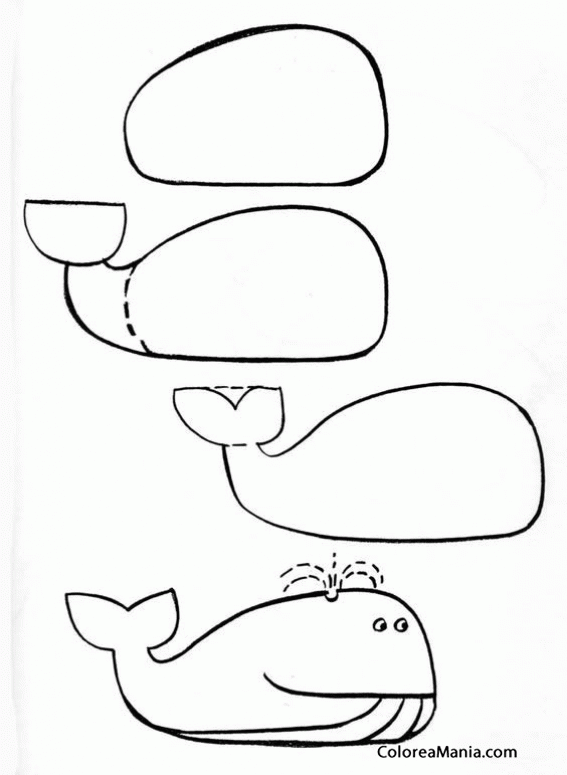 Colorear Dibujar una ballena
