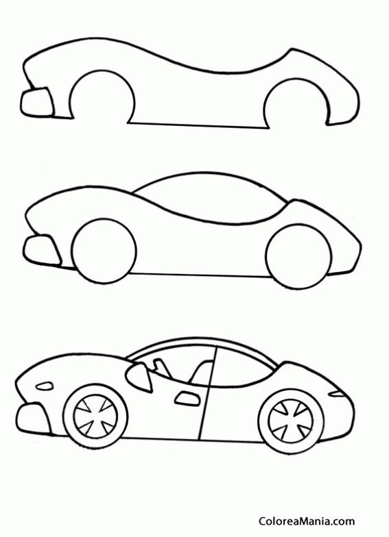 Colorear Dibujar coche deportivo