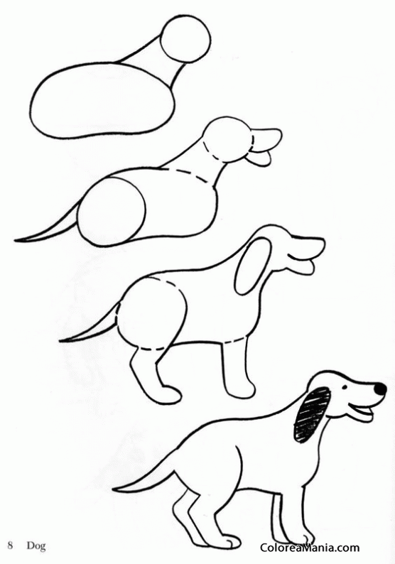 Colorear Como dibujar un perrito 2 (Como dibujar un perro), dibujo para colorear gratis Colorear Como dibujar un perrito 2 (Como dibujar un perro), dibujo para colorear gratis
