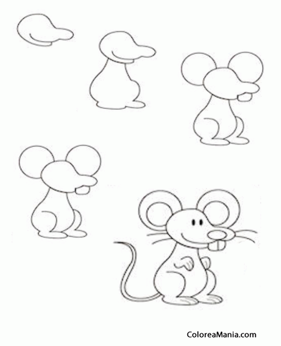 Colorear Dibujar Ratoncito 2 Como Dibujar Un Ratón Dibujo Para