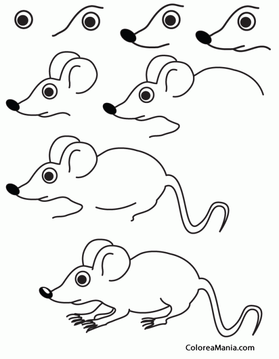 Colorear Com dibuixar una rata