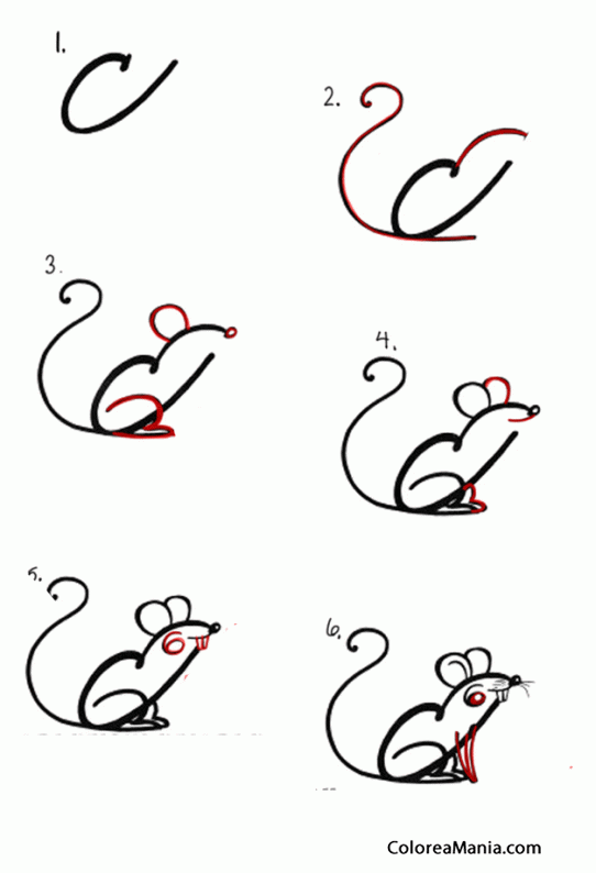 Colorear Dibujar ratn a partir de la C