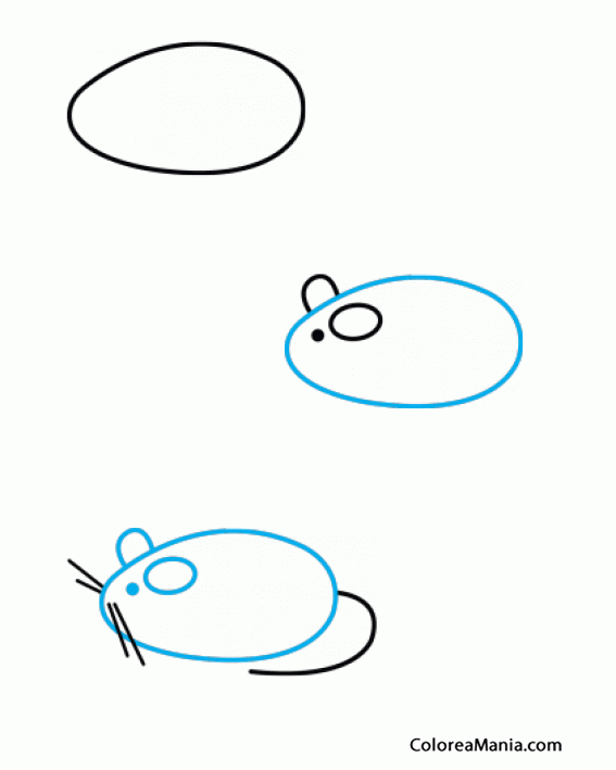 Colorear Dibujar ratn con un valo