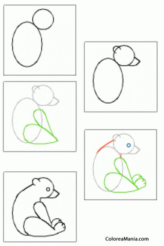 Colorear Como dibujar un oso