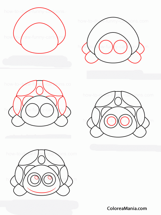 Colorear Como dibujar una tortuga