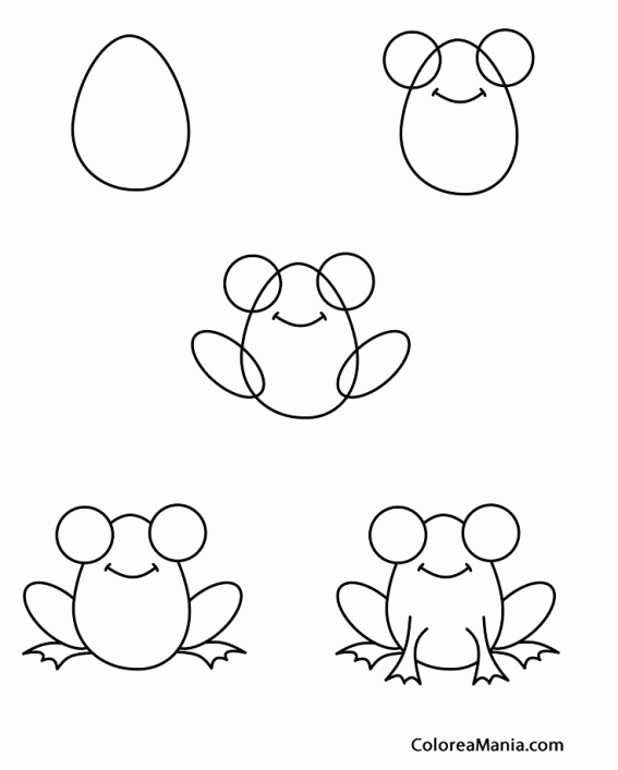 Colorear Comment dessiner une grenouille