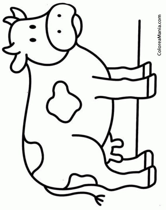 Colorear Vaca leche (Animales de Granja), dibujo para colorear gratis